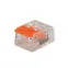 Клеммы монтажные многоразовые PTC-2P 221-412 450V 32A 0,14-4.0mm2, 2 отверстия прозрачные / 50шт.
