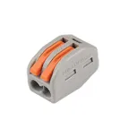 Клеммы монтажные многоразовые PTC-2P 222-412 450V 32A 0,08-2,5(4.0)mm2 , 2 отверстия, серые 10 шт.