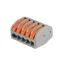 Клеммы монтажные многоразовые PTC-5P 222-415 450V 32A 0,08-2,5(4.0)mm2 , 5 отверстий, серые / 5 шт.