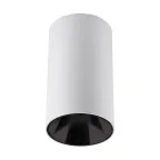                  Светильник светодиодный ДПО GU10 без лампы круглый белый корпус черный рефлектор
               