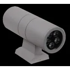                  Светильник светодиодный архитектурный ДБУ PWL-26090/24D 2x5Вт 6500К IP65 фасадный серый | 1018601A | Jazzway
               