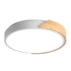                  Светильник светодиодный потолочный SCANDIC ДБО-24W 4000К 2000Лм белый обрамление из натурального дерева IP20 Jazzway
               