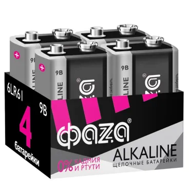 6Батарейка LR61 ФАZА Alkaline Pack-4 арт.5030602