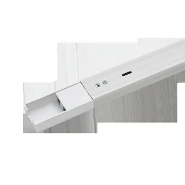 Шинопровод белый (пластик) 2м PTR P 2M-WH с токоподводом и заглушкой