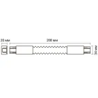 Коннектор гибкий чёрный F-обр. PTR CF-BL