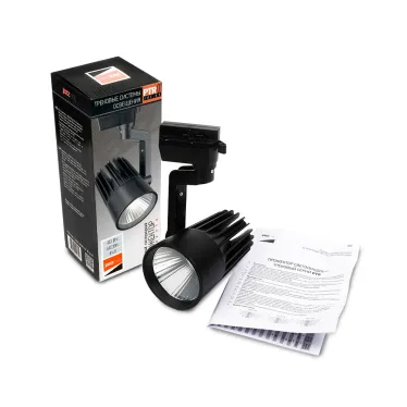 Светильник светодиодный трековый на шинопровод ДПО- 40Вт 4000K 24 град. 3600Лм BL (чёрный) IP40