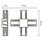 PTR/R CX-BL Коннектор чёрный X -обр. для встраиваемого шинопровода Jazzway