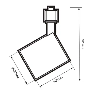 Светильник светодиодный трековый на шинопровод ДПО-30w 4000K 24° BL (чёрный) IP40 jazzway