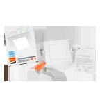 Светильник светодиодный ДВО-6w 6500K 400 Лм IP40 WH 120мм встраиваемый квадрат