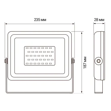 Прожектор светодиодный ДО-30w RGB IP65 белый корпус