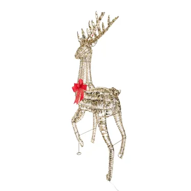 Светодиодная фигура Олень 180см, цвет свечения теплый белый, питание от трансформатора, IP44