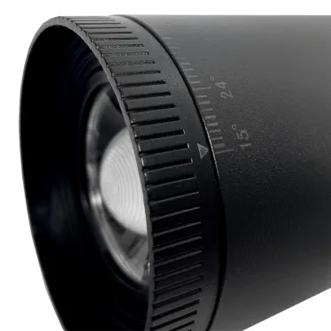 Светильник светодиодный на шинопровод ДПО-28Вт 3000К BL чёрный IP40 ZOOM 15-60 град.