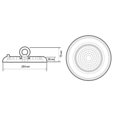 Светильник светодиодный промышленный ДСП-150Вт 4000К 15000Лм 110° IP65 Jazzway