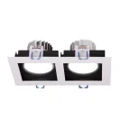 Светильник светодиодный ДВО-212 2x8W 4000K 55 град. белый карданный IP40