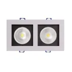 Светильник светодиодный ДВО-212 2x8W 4000K 55 град. белый карданный IP40