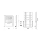 Прожектор светодиодный LED ДО-100Вт 6500К серый 1600 Лм IP65 с солнечной панелью  JazzWay