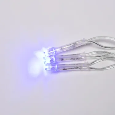 Занавес светодиодный с эффектом мерцания 3х2м Соединяемый 240 светодиодов Синий свет Провод прозрачный