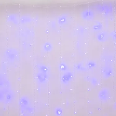 Занавес светодиодный с эффектом мерцания 3х2м Соединяемый 240 светодиодов Синий свет Провод прозрачный