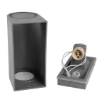 Светильник фасадный ДБУ GU10 без ламп корпус поликарбонат серый полуовал двухсторонний IP65 Jazzway