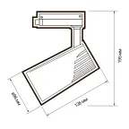 Светильник светодиодный трековый на шинопровод ДПО-32w 4000K 24° WH (белый) IP40 Jazzway PTR 1732