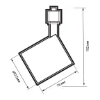 Светильник светодиодный трековый на шинопровод ДПО-10w 3000K 24° белый Jazzway
