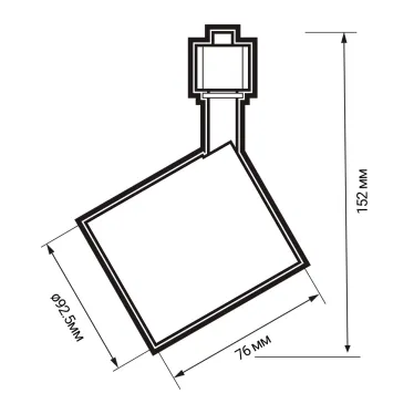 Светильник светодиодный трековый на шинопровод ДПО-10w 3000K 24° белый Jazzway