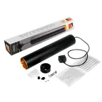 Светильник светодиодный трековый на шинопровод ДПО-10Вт 3000К 600х80 корпус алюминий черный на подвесе 1м IP40