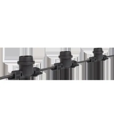 Гирлянда E27 без ламп PBL-S40/ L24+1.5 Black E27 (универс.крепл) IP65 Jazzway