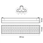 Светильник светодиодный трековый на шинопровод черный ДПО-60Вт IP40 4000К 5100Лм PTR 2260R 3S
