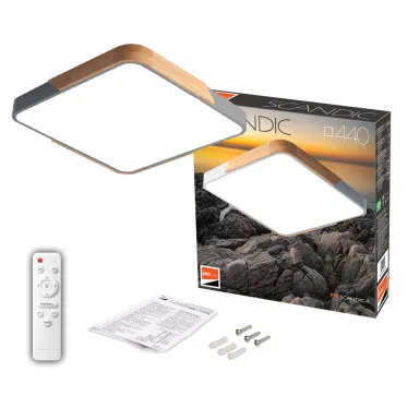 Светильник светодиодный потолочный SCANDIC ДБО-72W 3000-6500К 5760Лм серый IP20