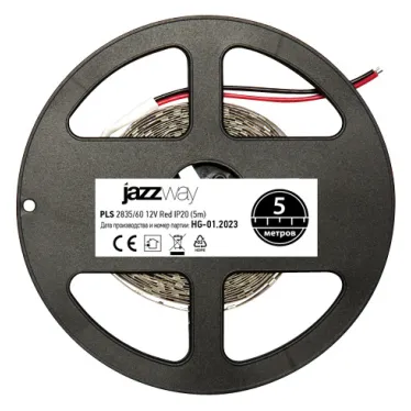 Лента светодиодная LEDx60/м 1м 6Вт/м 12В красный IP20 (5м)