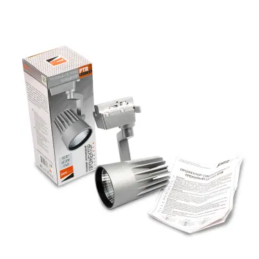 Светильник сетодиодный ДПО- 30Вт 4000K 3000Лм 24 град. WH (серый) IP40