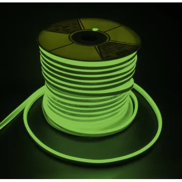Лента светодиодная ''Неон'' PFN-01 2835/120 220V 6w/m 8*16mm Green IP65 1м зеленая