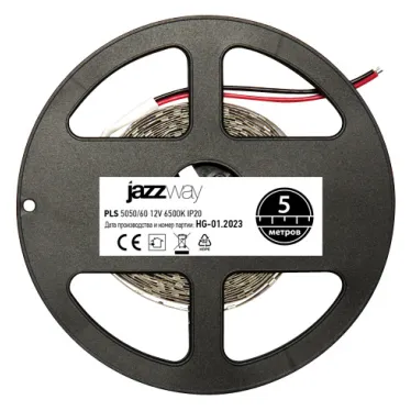 Лента светодиодная LEDx60/м 5м 14.4Вт 12В IP20 белый