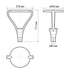 Светильник светодиодный промышленный уличный ДКУ-60w 3000K 5800Лм IP65 AC100-270 (парковый) (5лет гар.)