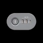 Удлинитель ETD-03U-150-gy (3 x 1,5)