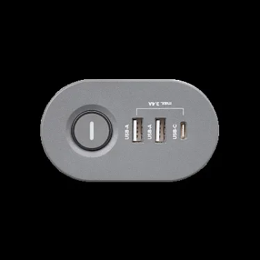 Удлинитель ETD-03U-150-gy (3 x 1,5)