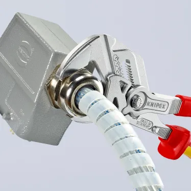 Клещи переставные - гаечный ключ VDE 1000V 52 мм (2) L-250 мм диэлектрические Cr-V хромированные 2-компонентные рукоятки блистер