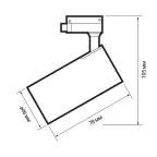Светильник светодиодный на шинопровод ДПО- 8Вт 4000K 24° (чёрный) IP40 Jazzway