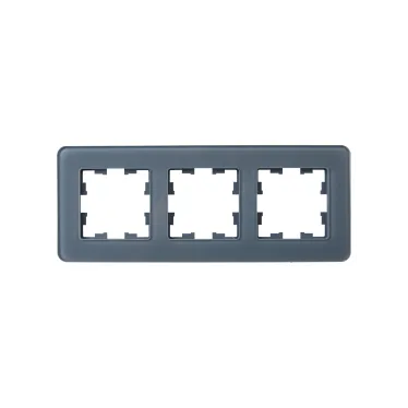 BRITE Рамка 3 поста РУ-3-2-Бр стекло графит RE IEK
