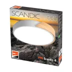 Светильник светодиодный потолочный SCANDIC ДБО-24W 4000К 2000Лм обрамление из натурального дерева IP20 Jazzway