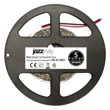 Лента светодиодная LEDx60/м 1м 6Вт/м 12В красный IP65 (5м)