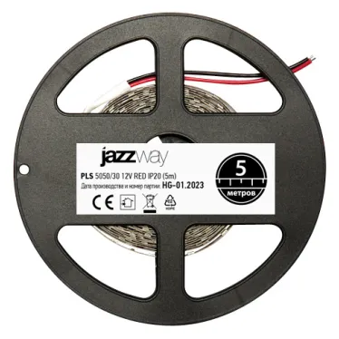 Лента светодиодная LEDx30/м 5м 7.2Вт 12В IP20 красный
