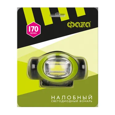 Фонарь налобный H5-L3W-gn (черно-зел.)