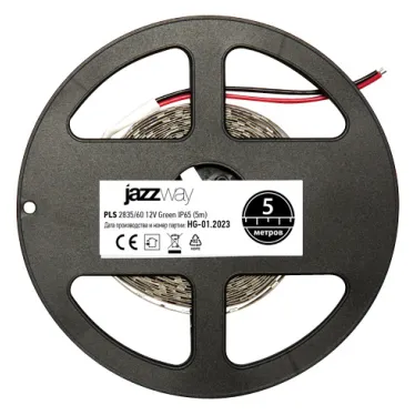 Лента светодиодная LEDx60/м 1м 6Вт/м 12В зеленый IP65 (5м)