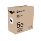 Витая пара U/UTP, CAT 5e, PVC, 4PR, 24AWG, INDOOR, SOLID, серый, 305м, серия LIGHT, РФ