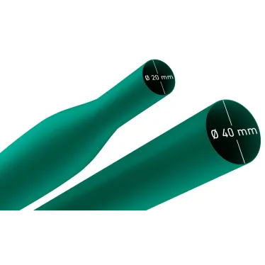 Трубка термоусадочная ТТУ нг-LS 40/20 зелёная в отрезках по 1 м 1 NO-224-506