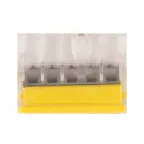 Клеммы монтажные PTC-5P 2273-245 450V 32A 0,14-4.0mm2 , 5 отверстий, прозрачные, с пастой ,/ 50 шт.