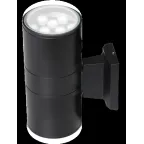 Светильник светодиодный архитектурный ДБУ PWL-245110/24D 2x9Вт 6500K IP65 фасадный черный | 2857927 | Jazzway