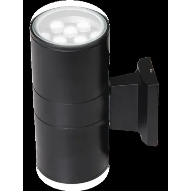 Светильник светодиодный архитектурный ДБУ PWL-245110/24D 2x9Вт 6500K IP65 фасадный черный | 2857927 | Jazzway